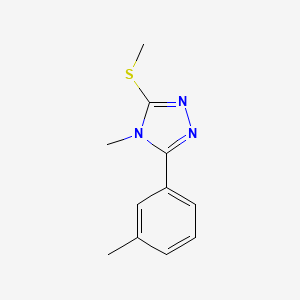 molecular formula C11H13N3S B7472702 4-Methyl-3-(3-methylphenyl)-5-methylsulfanyl-1,2,4-triazole 
