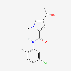 molecular formula C15H15ClN2O2 B7472717 4-acetyl-N-(5-chloro-2-methylphenyl)-1-methylpyrrole-2-carboxamide 