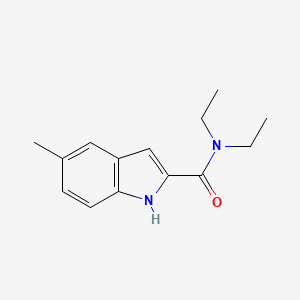 molecular formula C14H18N2O B7472723 N,N-diethyl-5-methyl-1H-indole-2-carboxamide 