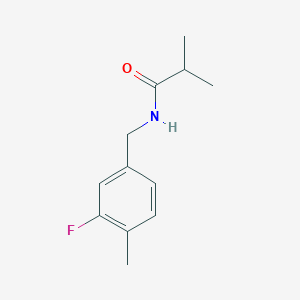 molecular formula C12H16FNO B7472746 N-[(3-fluoro-4-methylphenyl)methyl]-2-methylpropanamide 