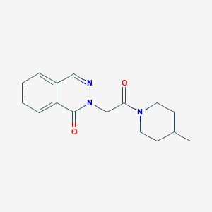 molecular formula C16H19N3O2 B7472782 2-[2-(4-Methylpiperidin-1-yl)-2-oxoethyl]phthalazin-1-one 