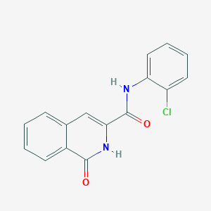 molecular formula C16H11ClN2O2 B7472787 N-(2-chlorophenyl)-1-oxo-2H-isoquinoline-3-carboxamide 