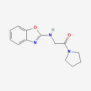 molecular formula C13H15N3O2 B7472806 2-(1,3-Benzoxazol-2-ylamino)-1-pyrrolidin-1-ylethanone 