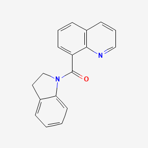 molecular formula C18H14N2O B7472812 2,3-Dihydroindol-1-yl(quinolin-8-yl)methanone 