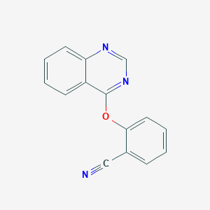 molecular formula C15H9N3O B7472825 2-Quinazolin-4-yloxybenzonitrile 