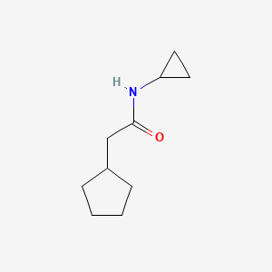 molecular formula C10H17NO B7472863 2-cyclopentyl-N-cyclopropylacetamide 