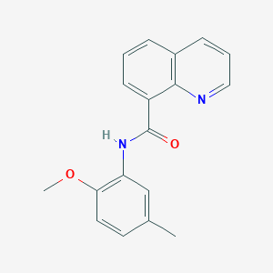 molecular formula C18H16N2O2 B7472876 N-(2-methoxy-5-methylphenyl)quinoline-8-carboxamide 