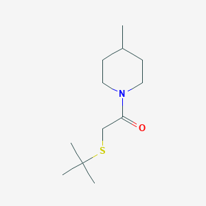 molecular formula C12H23NOS B7472933 2-Tert-butylsulfanyl-1-(4-methylpiperidin-1-yl)ethanone 