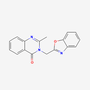 molecular formula C17H13N3O2 B7472949 3-(1,3-Benzoxazol-2-ylmethyl)-2-methylquinazolin-4-one 