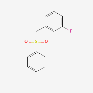 molecular formula C14H13FO2S B7472961 1-Fluoro-3-[(4-methylphenyl)sulfonylmethyl]benzene 