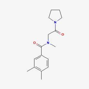 molecular formula C16H22N2O2 B7472978 N,3,4-trimethyl-N-(2-oxo-2-pyrrolidin-1-ylethyl)benzamide 