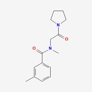 molecular formula C15H20N2O2 B7472981 N,3-dimethyl-N-(2-oxo-2-pyrrolidin-1-ylethyl)benzamide 