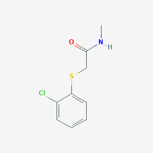 molecular formula C9H10ClNOS B7472986 2-(2-chlorophenyl)sulfanyl-N-methylacetamide 