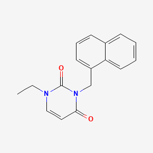 molecular formula C17H16N2O2 B7473037 1-Ethyl-3-(naphthalen-1-ylmethyl)pyrimidine-2,4-dione 