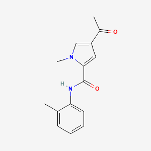 molecular formula C15H16N2O2 B7473049 4-acetyl-1-methyl-N-(2-methylphenyl)pyrrole-2-carboxamide 