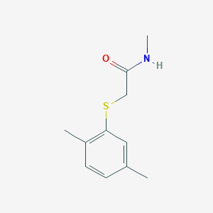 molecular formula C11H15NOS B7473054 2-(2,5-dimethylphenyl)sulfanyl-N-methylacetamide 