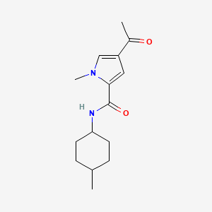 molecular formula C15H22N2O2 B7473071 4-acetyl-1-methyl-N-(4-methylcyclohexyl)pyrrole-2-carboxamide 