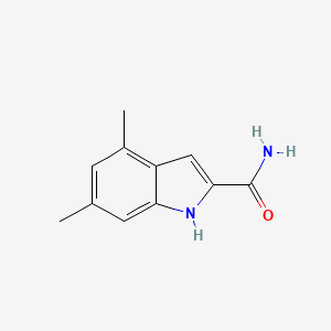 molecular formula C11H12N2O B7473078 4,6-dimethyl-1H-indole-2-carboxamide 