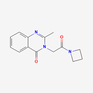 molecular formula C14H15N3O2 B7473092 3-[2-(Azetidin-1-yl)-2-oxoethyl]-2-methylquinazolin-4-one 