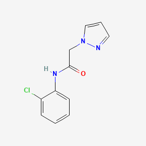 molecular formula C11H10ClN3O B7473097 N-(2-chlorophenyl)-2-pyrazol-1-ylacetamide 