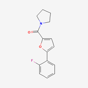 molecular formula C15H14FNO2 B7473100 [5-(2-Fluorophenyl)furan-2-yl]-pyrrolidin-1-ylmethanone 