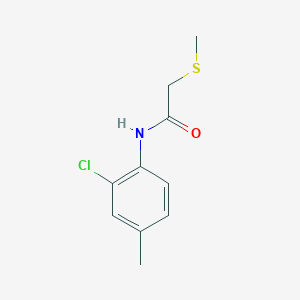 molecular formula C10H12ClNOS B7473109 N-(2-chloro-4-methylphenyl)-2-methylsulfanylacetamide 