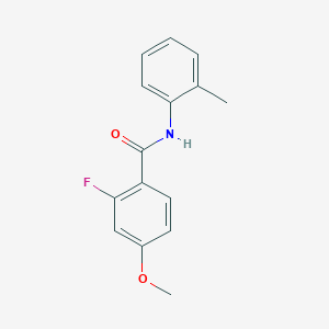 molecular formula C15H14FNO2 B7473156 2-fluoro-4-methoxy-N-(2-methylphenyl)benzamide 