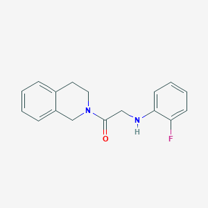 molecular formula C17H17FN2O B7473162 1-(3,4-dihydro-1H-isoquinolin-2-yl)-2-(2-fluoroanilino)ethanone 