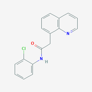 molecular formula C17H13ClN2O B7473173 N-(2-chlorophenyl)-2-quinolin-8-ylacetamide 