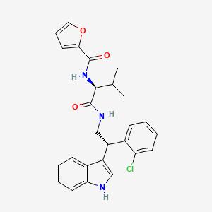 N-[(2S)-1-[[(2S)-2-(2-chlorophenyl)-2-(1H-indol-3-yl)ethyl]amino]-3-methyl-1-oxobutan-2-yl]furan-2-carboxamide