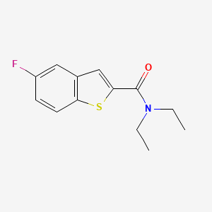 molecular formula C13H14FNOS B7473216 N,N-diethyl-5-fluoro-1-benzothiophene-2-carboxamide 