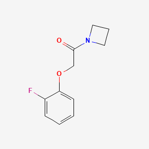 molecular formula C11H12FNO2 B7473225 1-(Azetidin-1-yl)-2-(2-fluorophenoxy)ethanone 