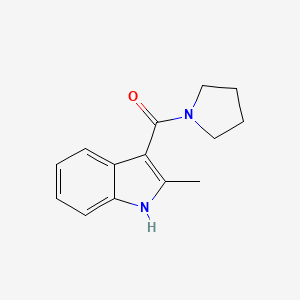 molecular formula C14H16N2O B7473246 (2-methyl-1H-indol-3-yl)-pyrrolidin-1-ylmethanone 