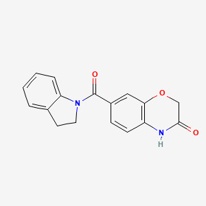 molecular formula C17H14N2O3 B7473256 7-(2,3-dihydroindole-1-carbonyl)-4H-1,4-benzoxazin-3-one 