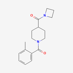 molecular formula C17H22N2O2 B7473282 Azetidin-1-yl-[1-(2-methylbenzoyl)piperidin-4-yl]methanone 