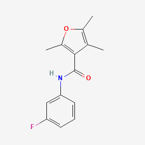 molecular formula C14H14FNO2 B7473290 N-(3-fluorophenyl)-2,4,5-trimethylfuran-3-carboxamide 