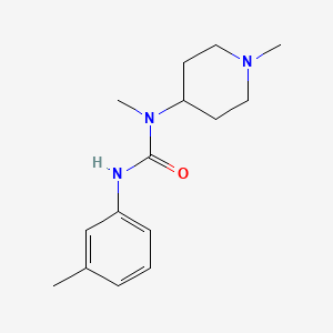 molecular formula C15H23N3O B7473314 1-Methyl-3-(3-methylphenyl)-1-(1-methylpiperidin-4-yl)urea 