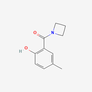 molecular formula C11H13NO2 B7473336 Azetidin-1-yl-(2-hydroxy-5-methylphenyl)methanone 