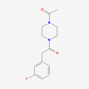 molecular formula C14H17FN2O2 B7473363 1-(4-Acetylpiperazin-1-yl)-2-(3-fluorophenyl)ethanone 