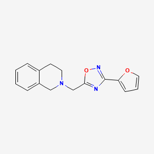 molecular formula C16H15N3O2 B7473376 5-(3,4-dihydro-1H-isoquinolin-2-ylmethyl)-3-(furan-2-yl)-1,2,4-oxadiazole 