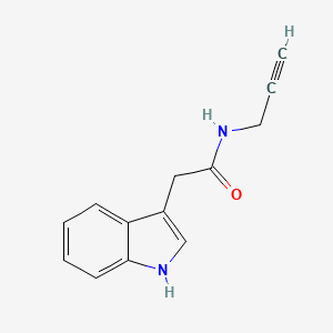 molecular formula C13H12N2O B7473405 2-(1H-indol-3-yl)-N-prop-2-ynylacetamide 