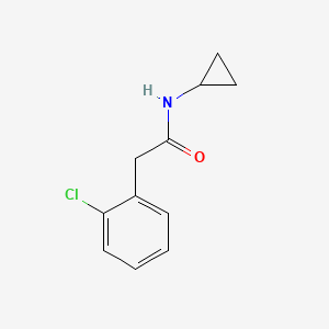 molecular formula C11H12ClNO B7473408 2-(2-chlorophenyl)-N-cyclopropylacetamide 