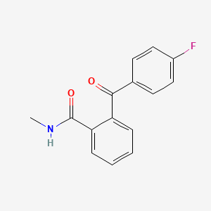 molecular formula C15H12FNO2 B7473420 2-(4-fluorobenzoyl)-N-methylbenzamide 