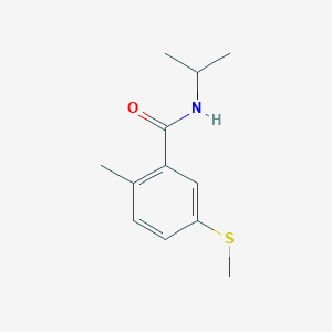 molecular formula C12H17NOS B7473425 2-methyl-5-methylsulfanyl-N-propan-2-ylbenzamide 