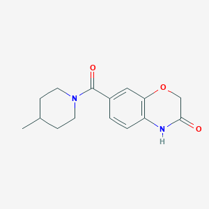molecular formula C15H18N2O3 B7473432 7-(4-methylpiperidine-1-carbonyl)-4H-1,4-benzoxazin-3-one 