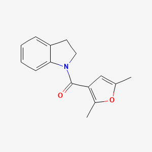 molecular formula C15H15NO2 B7473451 2,3-Dihydroindol-1-yl-(2,5-dimethylfuran-3-yl)methanone 