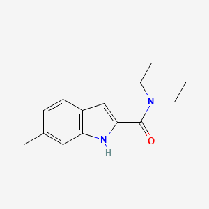 molecular formula C14H18N2O B7473457 N,N-diethyl-6-methyl-1H-indole-2-carboxamide 