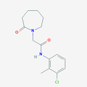 molecular formula C15H19ClN2O2 B7473479 N-(3-chloro-2-methylphenyl)-2-(2-oxoazepan-1-yl)acetamide 