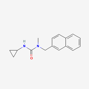 molecular formula C16H18N2O B7473498 3-Cyclopropyl-1-methyl-1-(naphthalen-2-ylmethyl)urea 