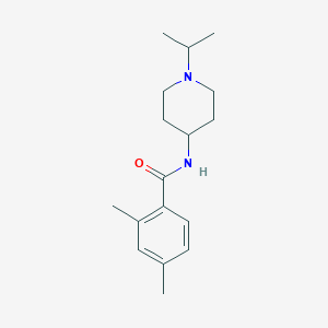 molecular formula C17H26N2O B7473521 2,4-dimethyl-N-(1-propan-2-ylpiperidin-4-yl)benzamide 